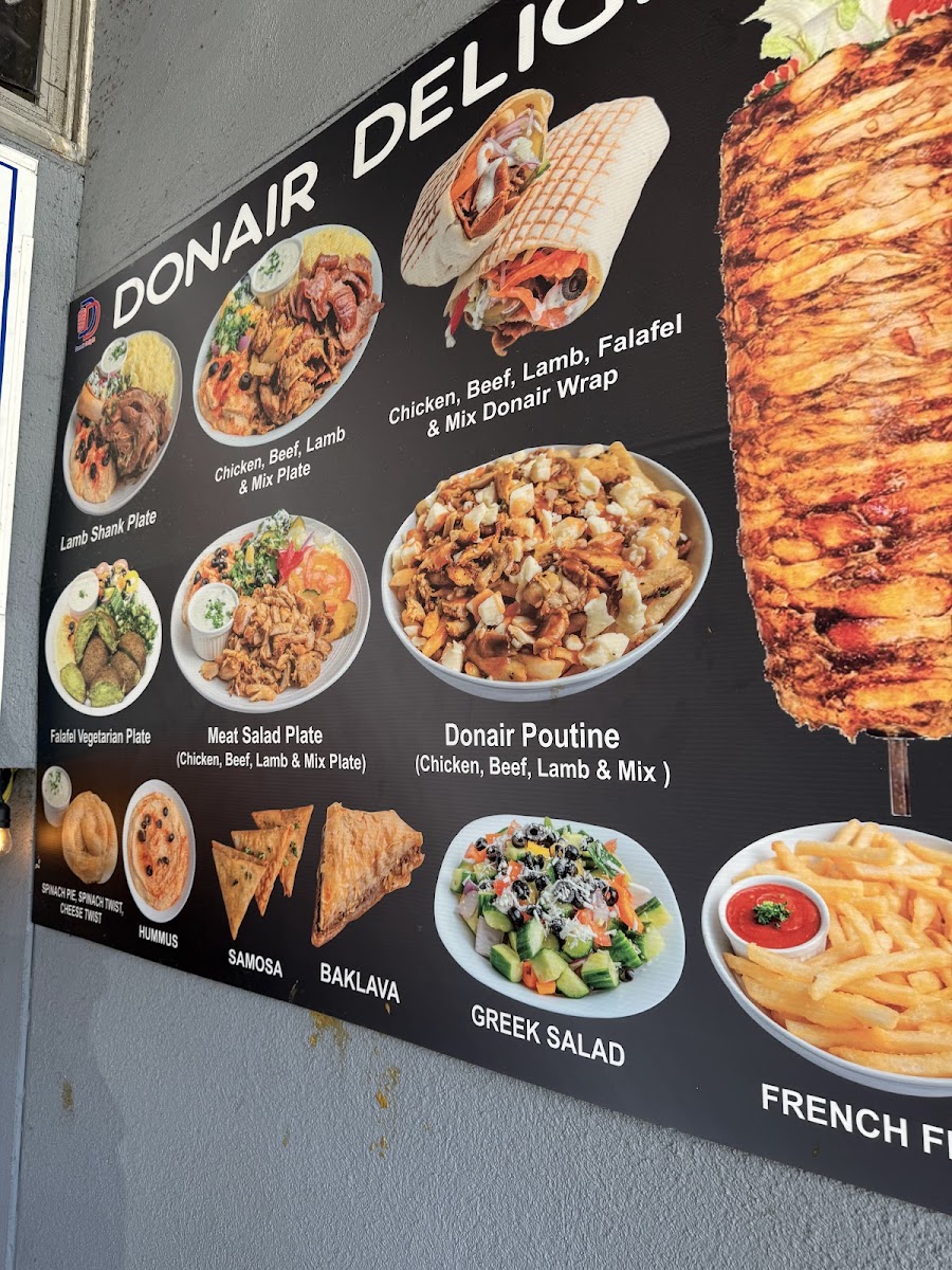 Donair Delight Menu - Image 1